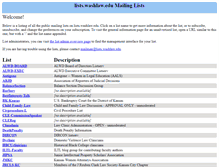 Tablet Screenshot of lists.washlaw.edu